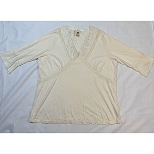 Faded Glory Womens Plus Size 22W/24W Color Cream/beige‎ Top